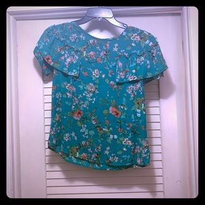 Size small floral green blouse from target
